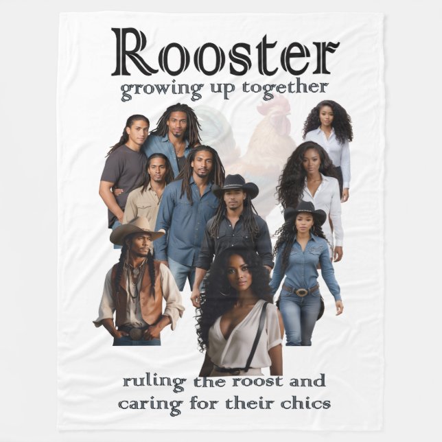De Velo Cobertor Sherpa Rooster Grow Up Together Cover Art (Frente)