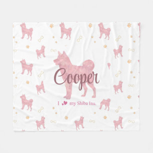 De Velo Cobertor Shiba Inu – Presente Personalizado Rosa P