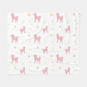 De Velo Cobertor Shiba Inu – Presente Rosa Pastel Mínimo