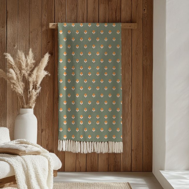 De Velo Cobertor Verde Pastel Groovy com Acento Floral dos (Pastel Green Blanket Groovy 70s Floral Accent)