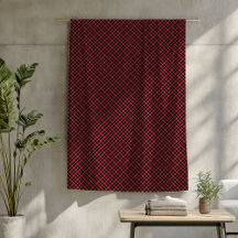 Cobertor Vermelho e Preto – Estilo Clássico Tartan