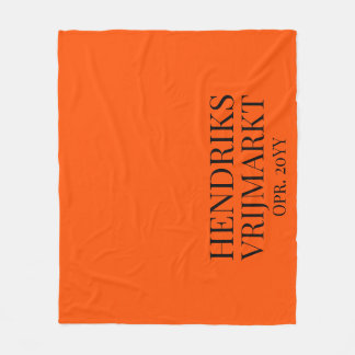 De Velo Cobertor Vrijmarkt Laranja Personalizado | Texto P
