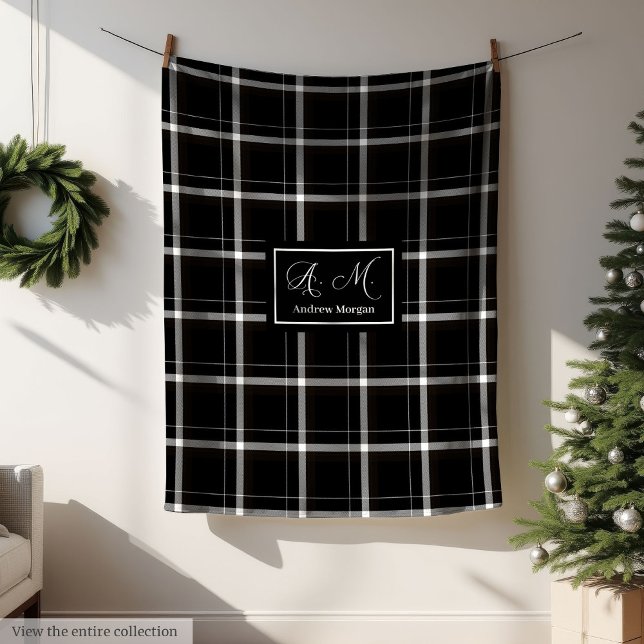 De Velo Cobertor Xadrez Búfalo Personalizado em Cor da Mod (Personalized Buffalo Plaid Blanket in Trendy Colors)