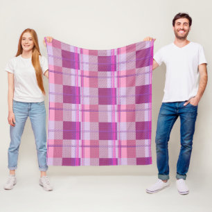 De Velo Cobertor Xadrez Diagonal Rosa Roxo