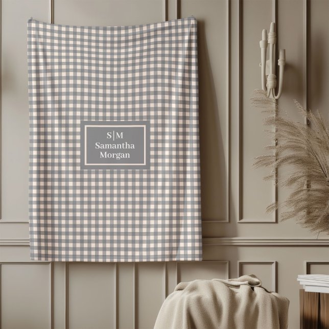 De Velo Cobertor Xadrez Personalizado Cores da Moda Acento (Personalized Tartan Blanket Trendy Colors Accent)