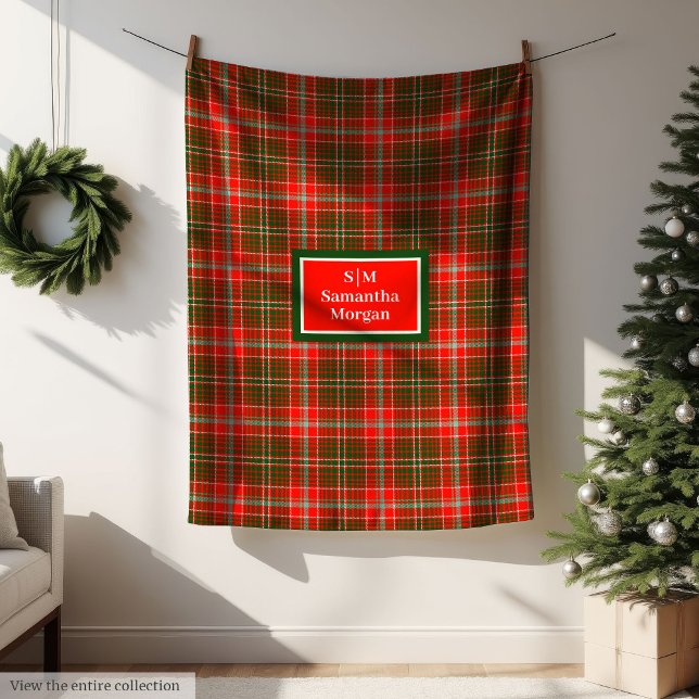 De Velo Cobertor Xadrez Tendência Personalizado Presente d (Trendy Tartan Blanket Personalized Christmas Gift)