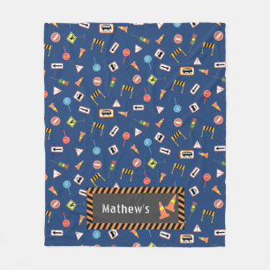 De Velo Construção e Sinalização Rodoviária Azul. Cobertor