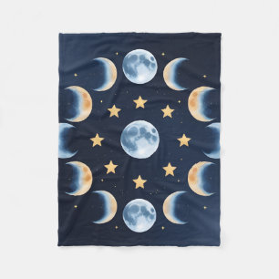 De Velo Fases da Lua & Estrelas Cobertor Celestial Sherp