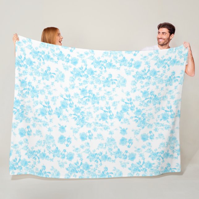De Velo Fleece Santo cobertor Colette June Rosas capri blu (In Situ)