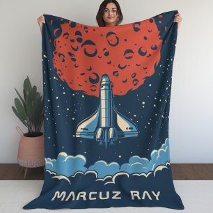 De Velo Foguete espacial para cobertor personalizado do pl