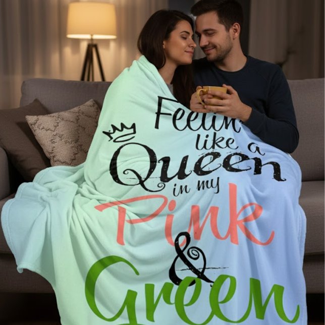 De Velo Gradiente Rosa e Verde Personalizado Cobertor Maci (Criador carregado)