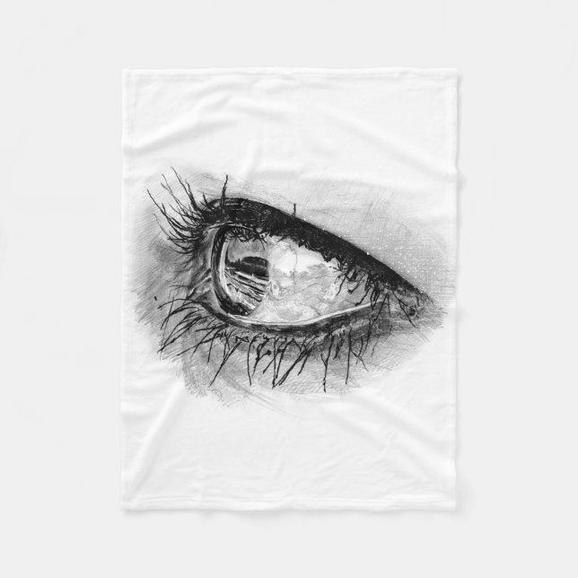 De Velo Linda mulher olho no cobertor (Frente)