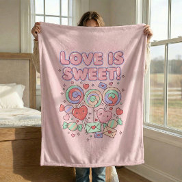 De Velo O Amor É Doce Kawaii Cobertor Macio e Aconchegante