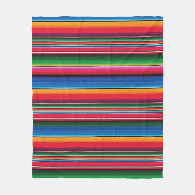 De Velo Red Serape Saltillo tradicional cobertor mexicano (Frente)