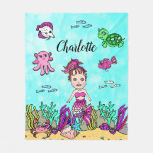 Sereia Personalizada Sob O Cobertor Do Mar