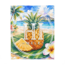 Suporte ao Cobertor HIMELE Throw Pineapple