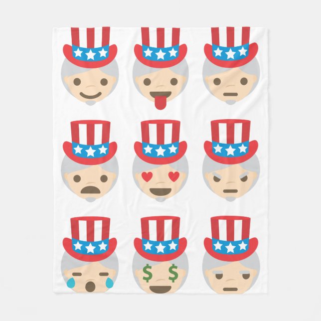De Velo tio sam emoji cobertor (Frente)