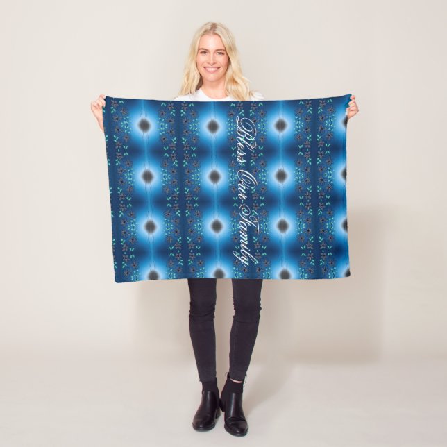 De Velo Um Cobertor Fleece Azul Designer (In Situ)
