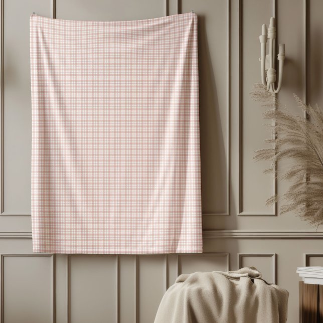 De Velo Xadrez Dourada no cobertor para o declive inicial  (Rose Gold Plaid Blanket for Cozy Home Decor)