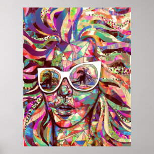 De "vidros Sun poster de um Sun do verão"