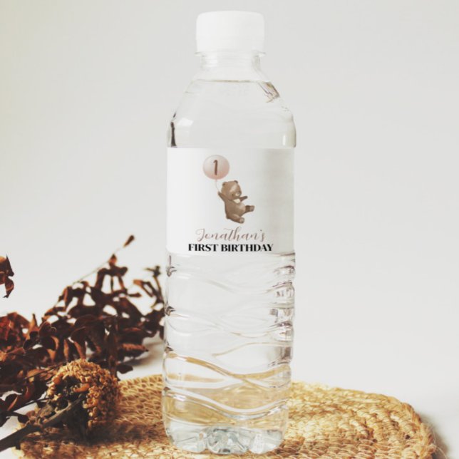 De Vinho Rótulo da Garrafa do primeiro aniversario do Balão (Criador carregado)