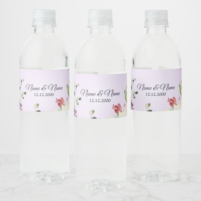 De Vinho Rótulo da Garrafa Floral Colorida (Garrafas)