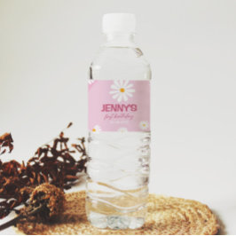 De Vinho Rótulo da Garrafa Rosa-Rosa de-Groovy Aniversário