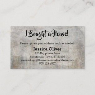De Visita Afligido, rústico "eu comprei uma casa!" Cartão