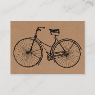 De Visita Bicicleta do vintage - preto no cartão Tex