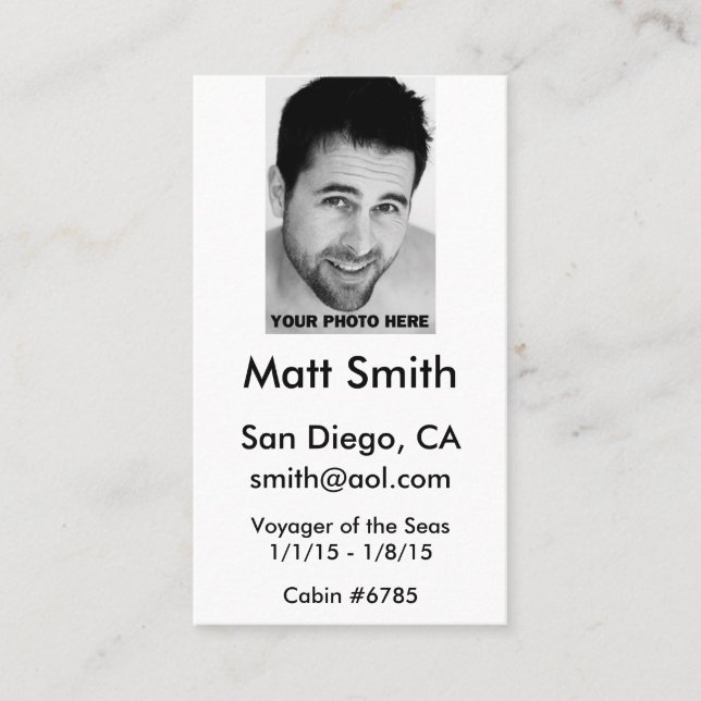 De Visita Cartão alegre do cruzeiro (Frente)