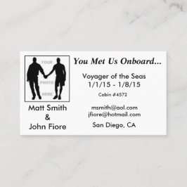 De Visita Cartão alegre do cruzeiro (com parte traseira)