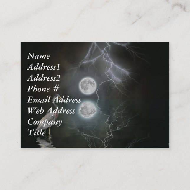 De Visita Cartão Azul Heron Busines (Frente)