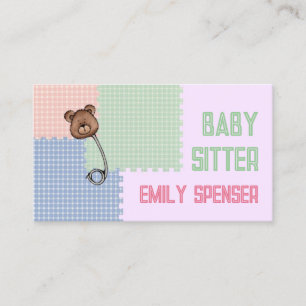 De Visita Cartão Brooch para Bear e Cuidados Infantis