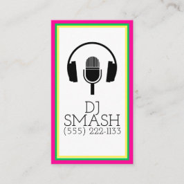 De Visita Cartão Colorido DJ Musical Music Studio