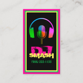 De Visita Cartão Colorido DJ Musical Music Studio