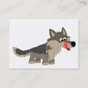 De Visita Cartão com fome do lobo ACEO/Business dos desenho
