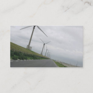 De Visita Cartão com fotos da estrada das turbinas eólicas