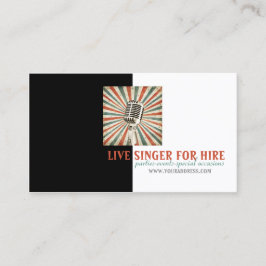 De Visita Cartão com fotos do microfone do aluguer do