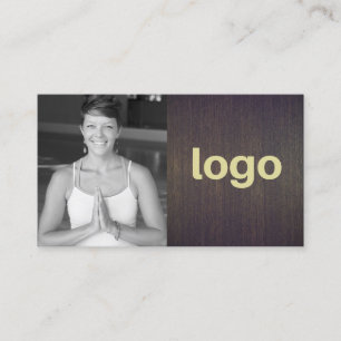 De Visita Cartão com fotos para adicionar logotipo em madeir
