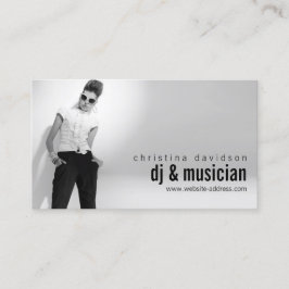 De Visita Cartão com fotos personalizável para DJs, Bandas,
