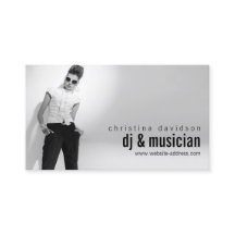 Cartão com fotos personalizável para DJs, Bandas, 