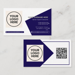 De Visita Cartão Corporativo Moderno Profissional Código QR