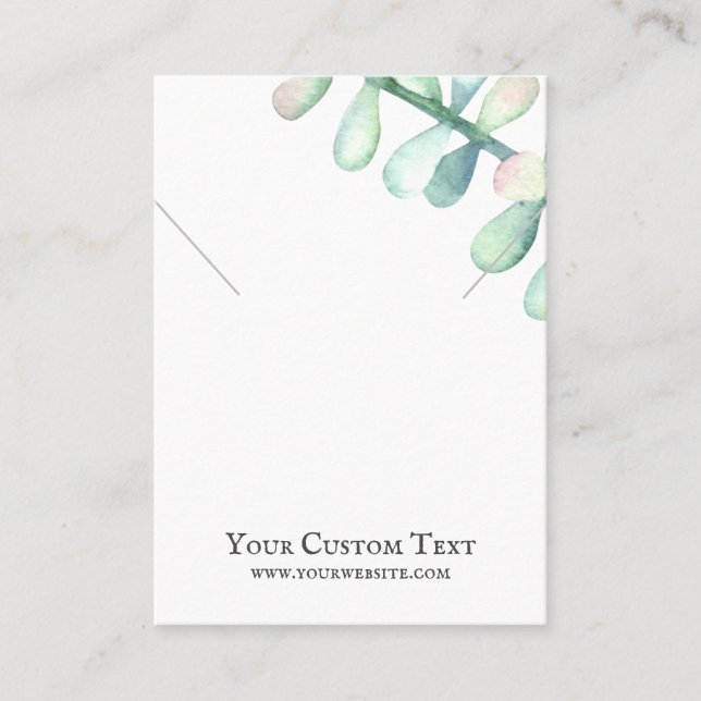 De Visita Cartão da exposição da jóia da colar • Cacto do (Frente)