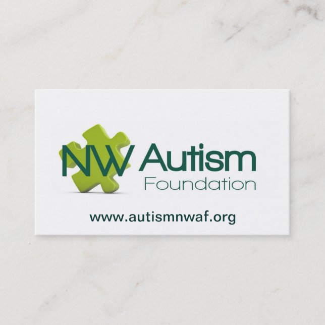 De Visita Cartão da fundação do autismo do nanowatt (Frente)