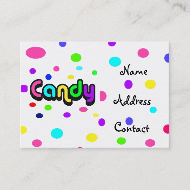 De Visita cartão do Doce-negócio (Frente)