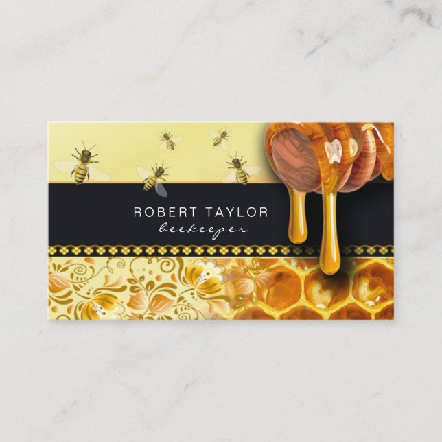 De Visita Cartão do fazendeiro da fazenda da abelha do (Frente)