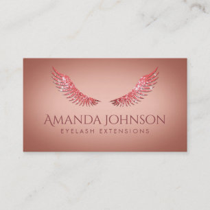 De Visita Cartão do rosa do rosa das extensões da pestana 