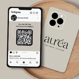 De Visita Cartão Empresarial Instagram pelo Telefone
