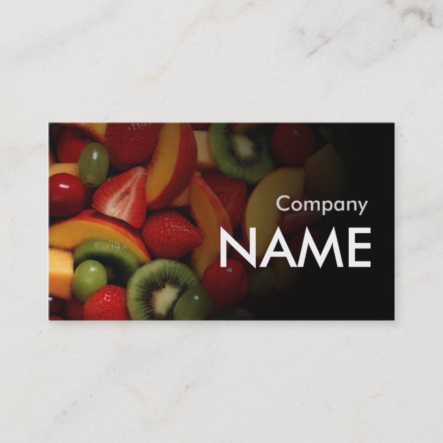 De Visita Cartão fresco do vegetariano do suco da morango do (Frente)