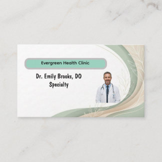De Visita Cartão Médico Profissional com Código QR